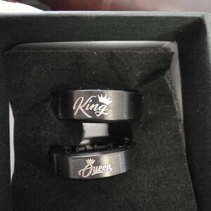 Black King and Queen Rings